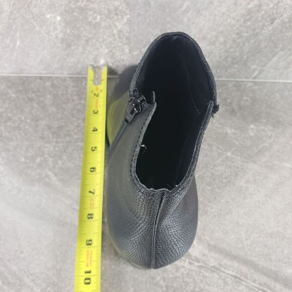 Sun Stone Boots Womens 10 M Black Block Heel Zip Ankle Booties Graceyy - Picture 10 of 12